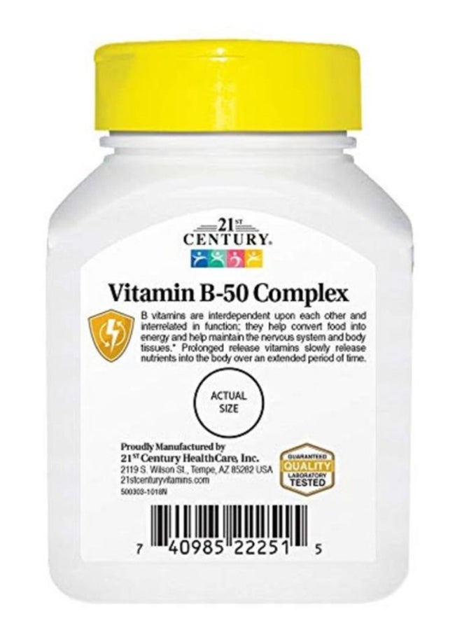 21st Century B 50 Complex Vitamin 60 Tablets - Image 2